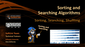 Sorting and Searching Algorithms