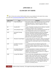 Glossary of Terms - The California State University