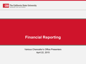 GAAP Reporting (cont.) - The California State University