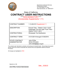 The contract user instructions, products, and pricing