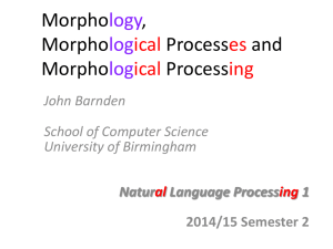 Morphology - Computer Science