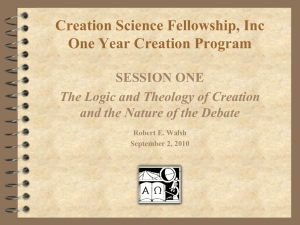PowerPoint - Creation Science Fellowship