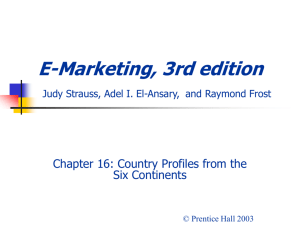 E-Marketing, 3rd edition Judy Strauss, Raymond Frost