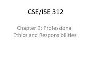 Professional Ethics and Responsibilities