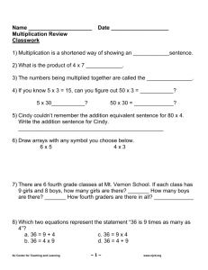 Multiples - New Jersey Center for Teaching and Learning