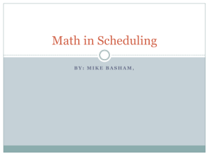 Math in Scheduling