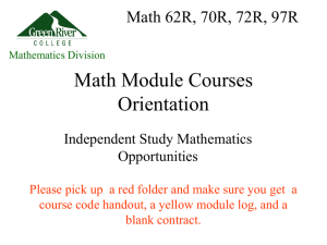 Math Module Courses - GRCC Instructional Home Page