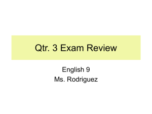 Qtr. 3 Exam Review