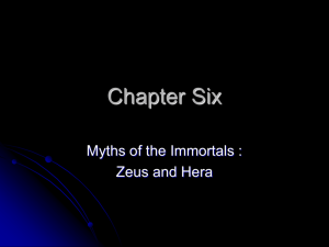 Chapter Six - Myths of the Olympians: Zeus & Hera