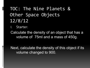 The Nine Planets & Other Space Objects