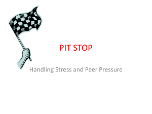 Dealing with Stress and Peer Pressure