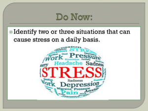 Lesson 1-Stress and Your Health