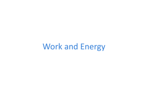 Work and Energy - Garnet Valley School District
