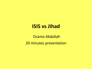 ISIS vs Jihad Osama Abdallah 20 minutes presentation