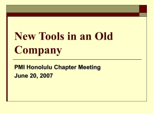 "New Tools in an Old Company" (3.8mb download)
