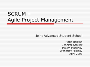 SCRUM – Agile Project Management