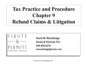 Tax Practice and Procedure Unit X Interest