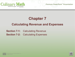 Chapter 7 — Calculating Revenue and Expenses