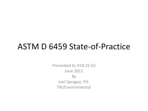 ASTM D 6459 State-of-Practice