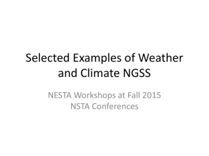 Selected Examples of Weather and Climate NGSS