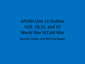 APUSH Unit 11 Outline