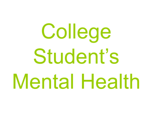 College Student's Mental Health