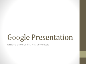 Google Presentation - Jefferson Community School!