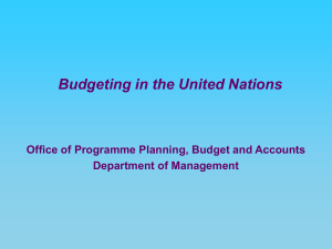 THE UNITED NATIONS BUDGETARY PROCESS