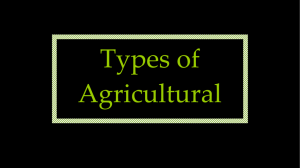 Types of Agricultural