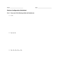 Electron Configuration Worksheet Bundle
