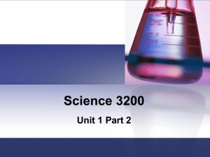 Science 3200 Part 2