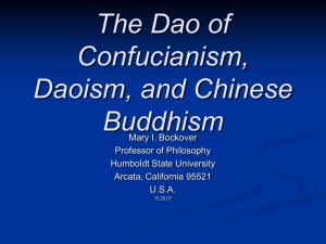 The Dao of Confucianism, Daoism, and Chinese Buddhism
