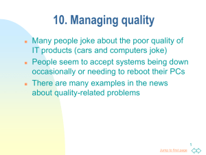 10. What is quality?