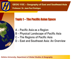 Topic 1 The Pacific Asian Space
