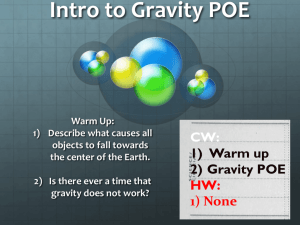 Intro to Gravity POE