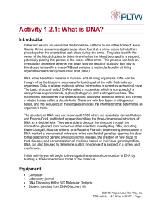Activity 1.2.1: What is DNA?