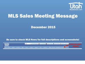 December MLS Sales Meeting Message ()