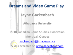 Gackenbach, Jayne_Dreams and Video Game Play