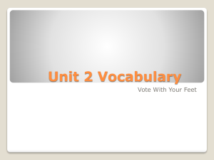 Unit 2 Vocabulary - Madison County Schools