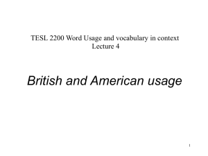 British and American usage