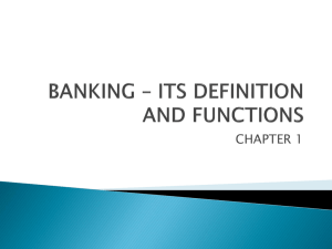 banking * its definition and functions