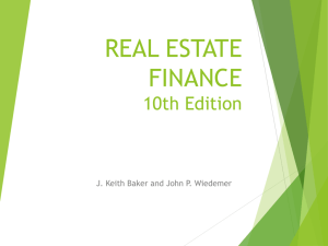 Real Estate Finance, 10e - PowerPoint - Ch 02