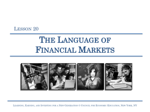 The Language of Financial Markets - U of I Center for Economic and