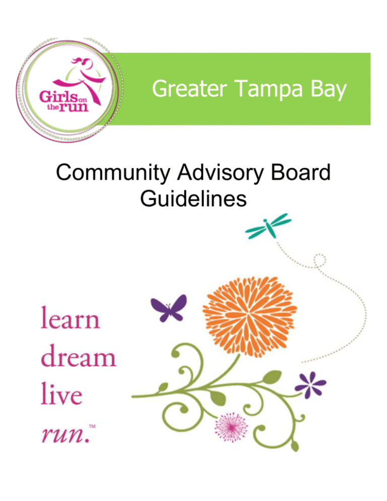 Girls on the Run Greater Tampa Bay Community Advisory Board