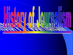 The History of Journalism