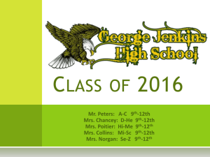 Class of 2016 Senior Presentation