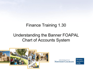 The Banner FOAPAL - University of Northern Colorado