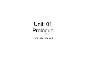 Unit: 00 Prologue