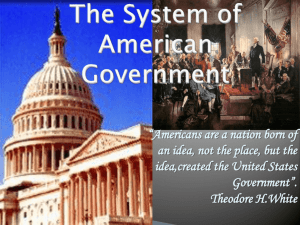 The System of American Government (Power Point Presentation)