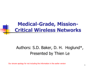Medical-Grade, Mission-Critical Wireless Networks [Designing an